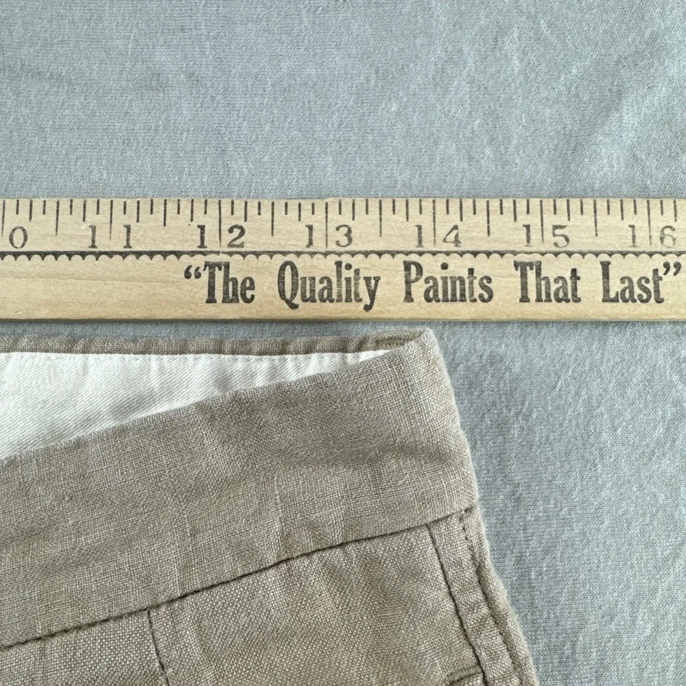 Vintage Banana Republic Smithfield Linen Khakis Mens 30x26 Beige Pants Pleated